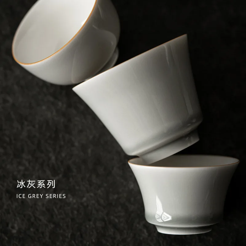 Ice Gray Glaze Cup Japanese St - Japanese Pottery review and price