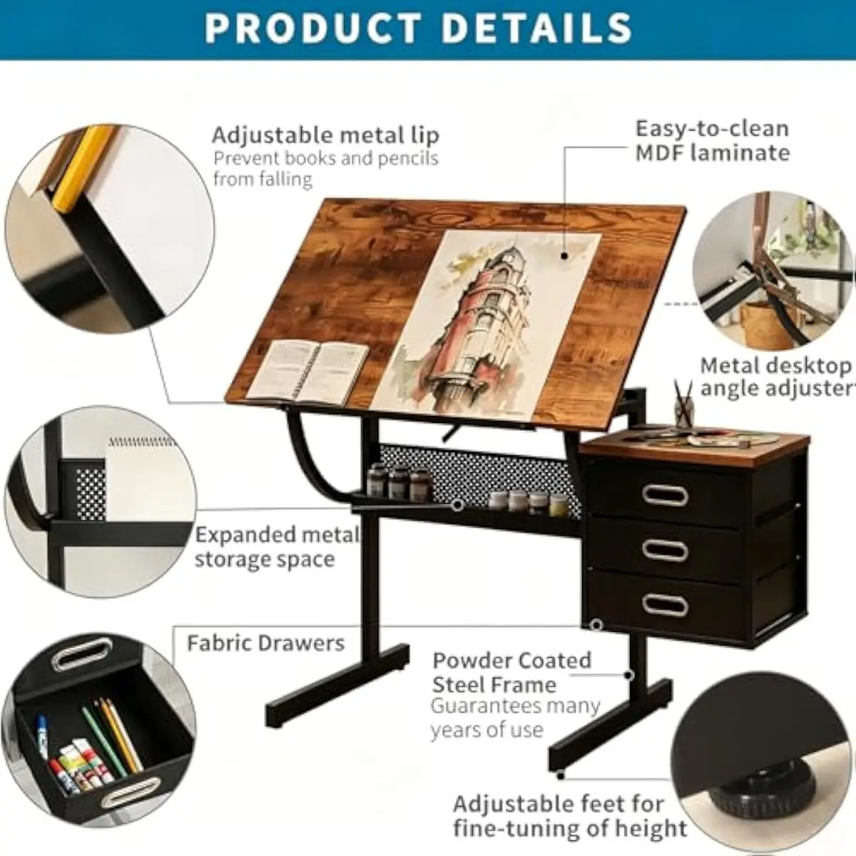 Drafting Desk with Adjustable  - Matcha review and price