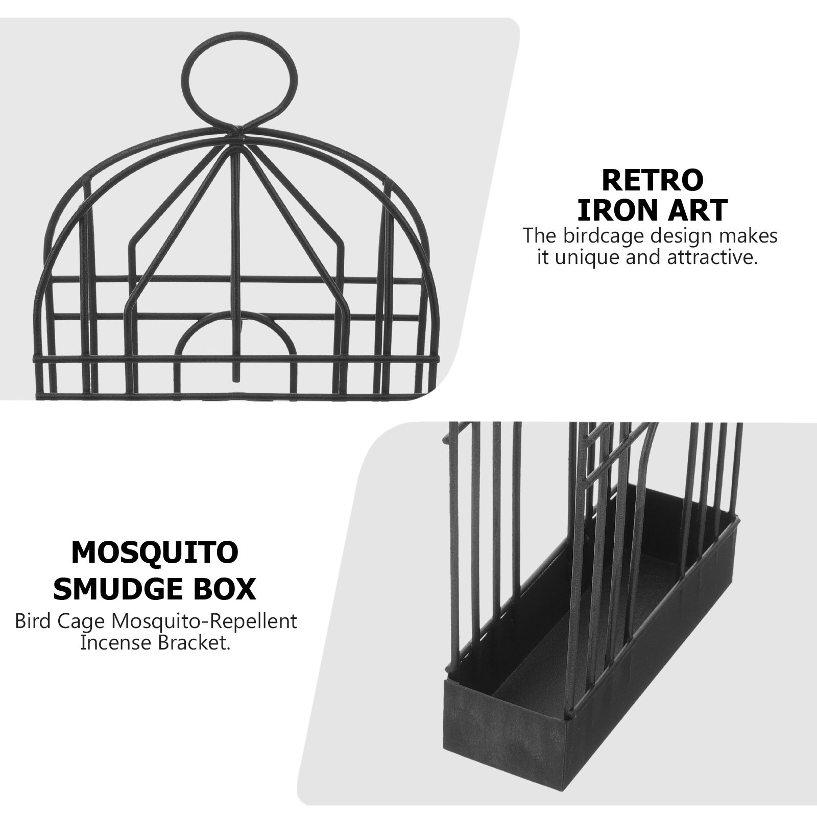 Black Retro Iron Birdcage Coil - Incense Holder review and price