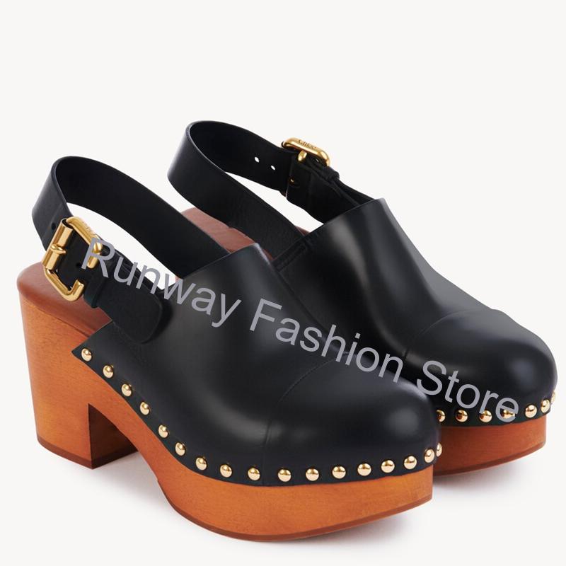 Chunky Wooden Wedge Mules Clog - Geta Wooden Sandal review and price