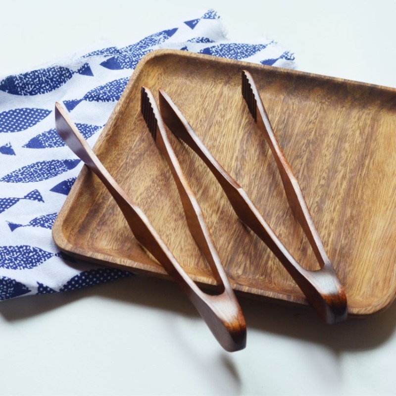 Natural Wood Food Serving Tong - Japanese Snacks review and price